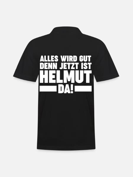 Helmut - Männer Poloshirt - Schwarz