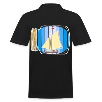 voilier, nautique, nautique, côtier, maritime - Polo Homme - noir - Dos - Kai (181cm)