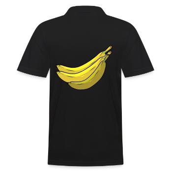 Obst Früchte Bananen Banane Vitamine Nahrung - Männer Poloshirt - Schwarz - Hinten - Kai (181cm)