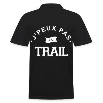 j'peux pas j' ai trail cadeau sport trail running - Polo Homme - noir - Dos - Kai (181cm)