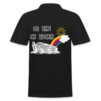Dieu tient sa promesse, la Bible, l’arche de Noé - Polo Homme - noir - Dos - Kai (181cm)