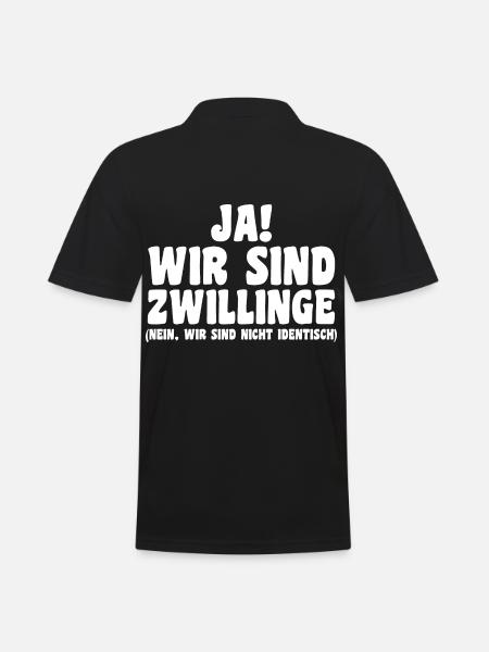 Zwillingsgeschwister Zwilling Zwillinge - Männer Poloshirt - Schwarz