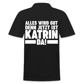 Katrin - Männer Poloshirt - Schwarz - Hinten - Kai (181cm)