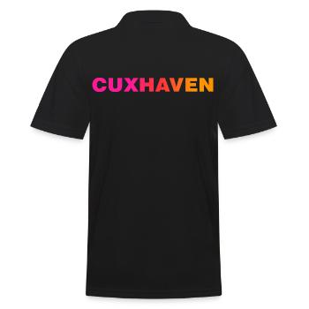 CUXHAVEN - Männer Poloshirt - Schwarz - Hinten - Kai (181cm)