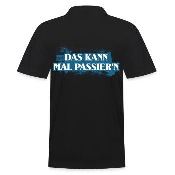 DAS KANN MAL PASSIEREN - Männer Poloshirt - Schwarz - Hinten - Kai (181cm)