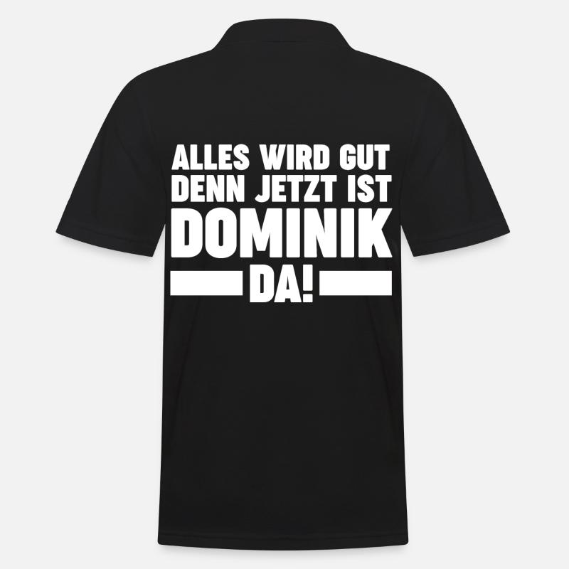 Dominik - Männer Poloshirt - Schwarz
