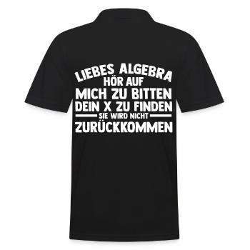 Mathematik Mathe Rechnen Algebra - Männer Poloshirt - Schwarz - Hinten - Kai (181cm)