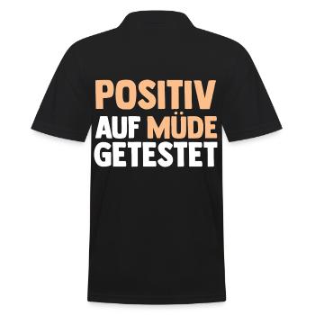Tested positive for tired - Men's Polo Shirt - black - Back - Kai (181cm)