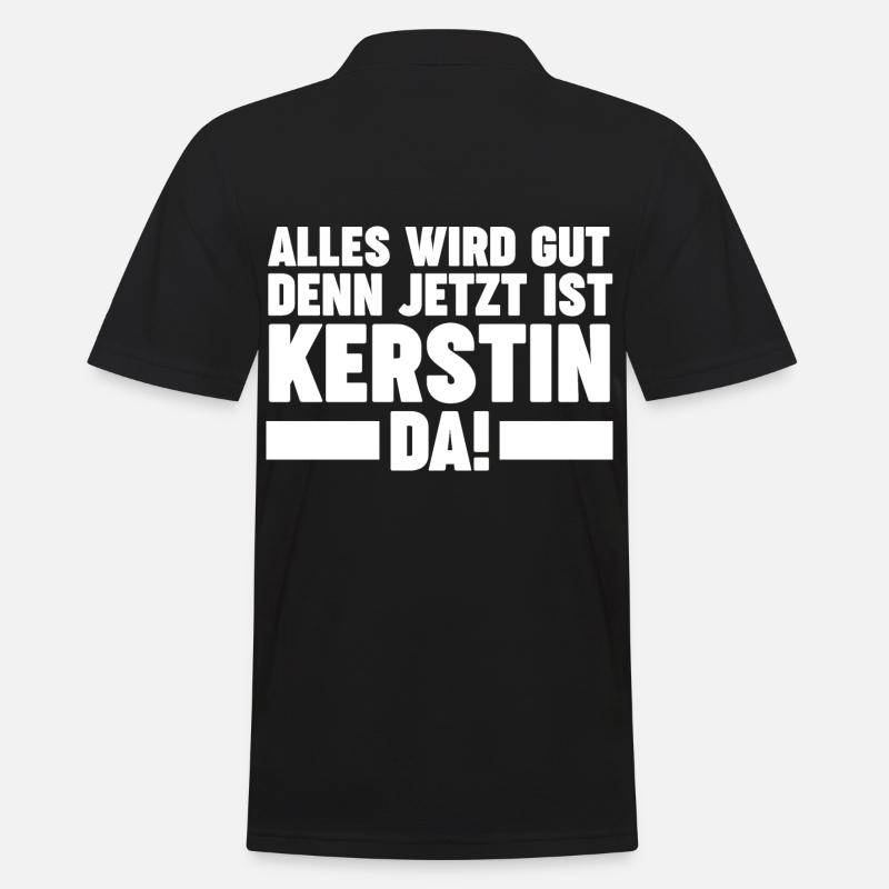Kerstin - Männer Poloshirt - Schwarz