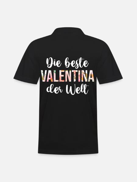 Valentina - Männer Poloshirt - Schwarz