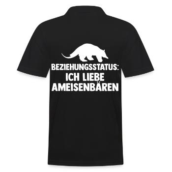 Ameisenbär - Männer Poloshirt - Schwarz - Hinten - Kai (181cm)