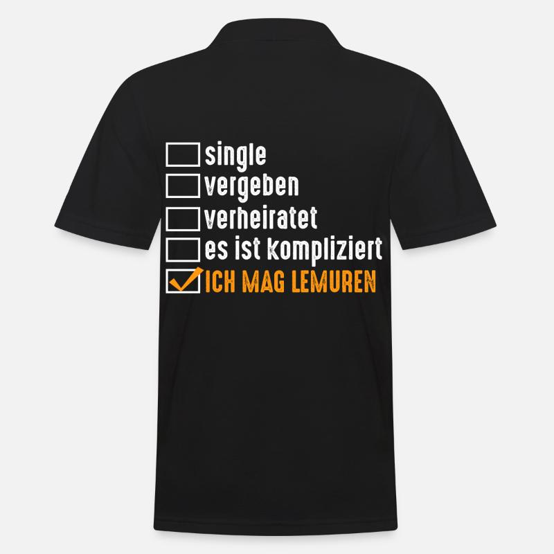 Lemur - Männer Poloshirt - Schwarz