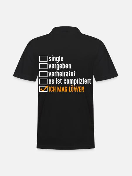 Löwe Löwen - Männer Poloshirt - Schwarz