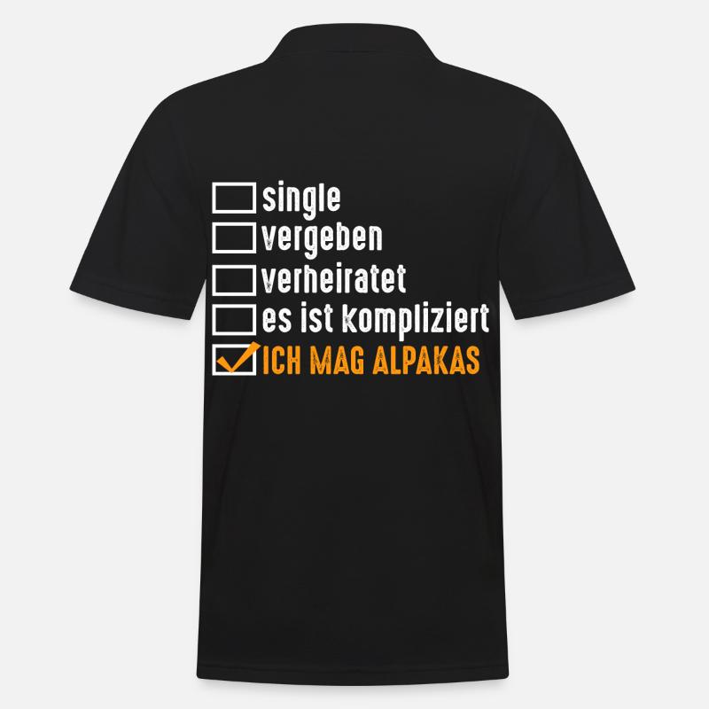 Alpaka - Männer Poloshirt - Schwarz