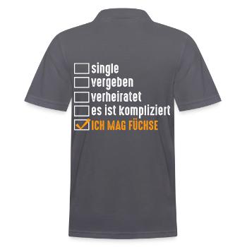 Fuchs - Männer Poloshirt - Anthrazit - Hinten - Nico (186cm)