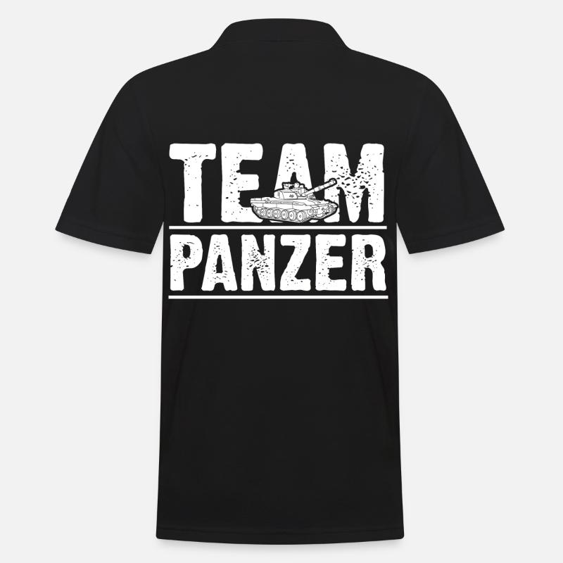 Panzerfahrer Soldat Panzer - Männer Poloshirt - Schwarz