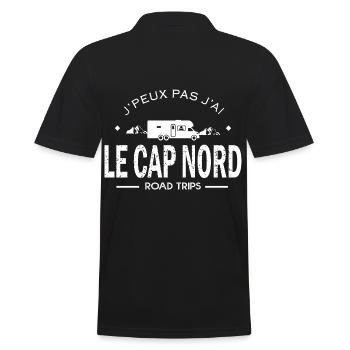 j'peux pas j'ai cap nord cadeau humour camping car - Polo Homme - noir - Dos - Kai (181cm)