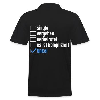 Patenonkel Pate Onkel - Männer Poloshirt - Schwarz - Hinten - Kai (181cm)