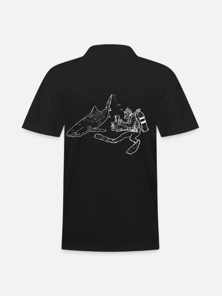 Shark Diver - Men's Polo Shirt - black