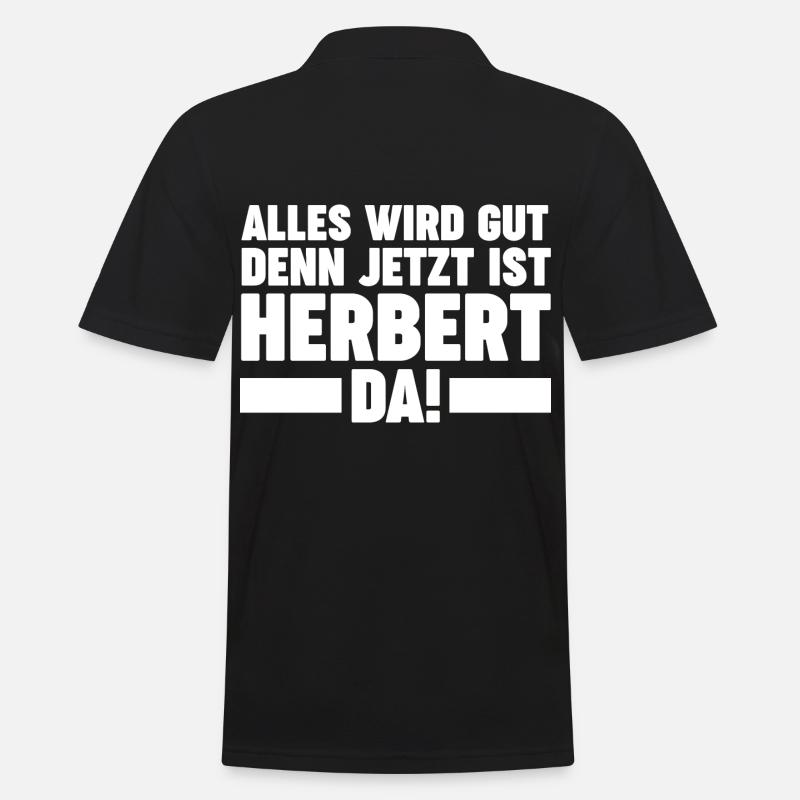 Herbert - Männer Poloshirt - Schwarz