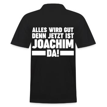Joachim - Männer Poloshirt - Schwarz - Hinten - Kai (181cm)