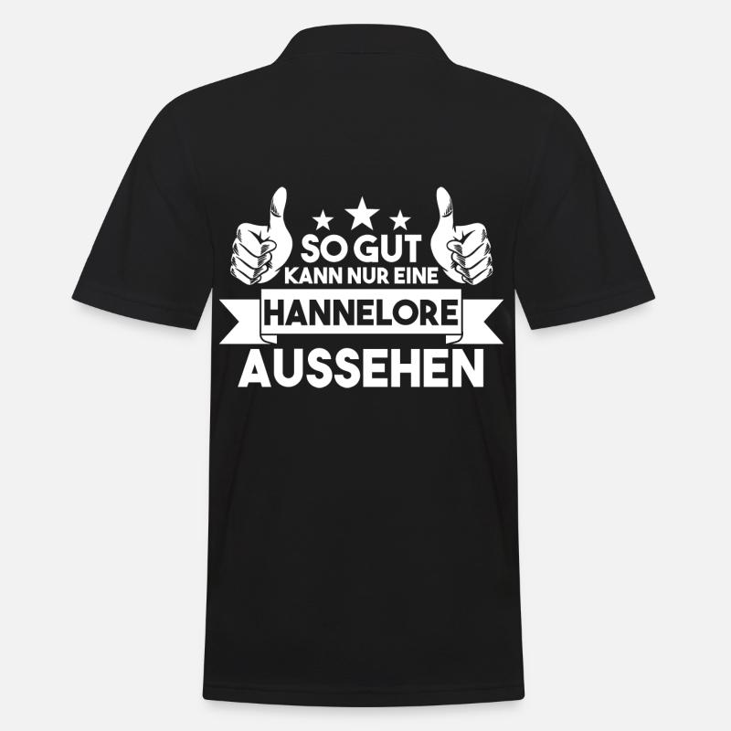 Hannelore - Männer Poloshirt - Schwarz