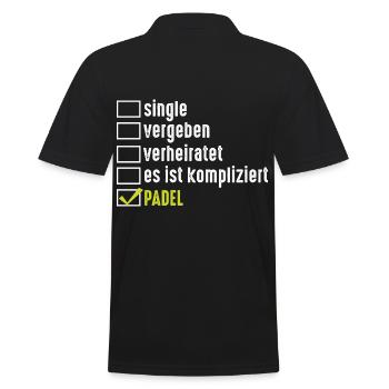 Tennis Padelspieler Padel - Männer Poloshirt - Schwarz - Hinten - Kai (181cm)