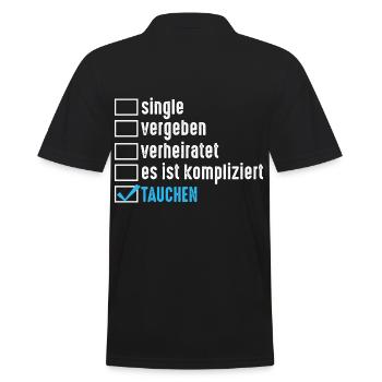 Schullehrer Lehrer - Männer Poloshirt - Schwarz - Hinten - Kai (181cm)