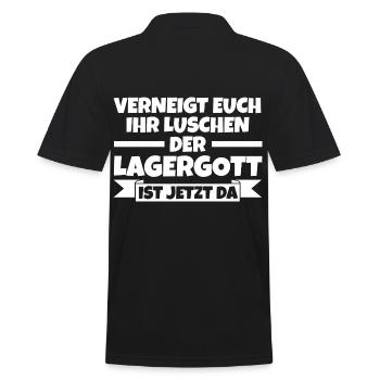 Gabelstapler Staplerfahrer Logistiker Lagerist Lag - Männer Poloshirt - Schwarz - Hinten - Kai (181cm)