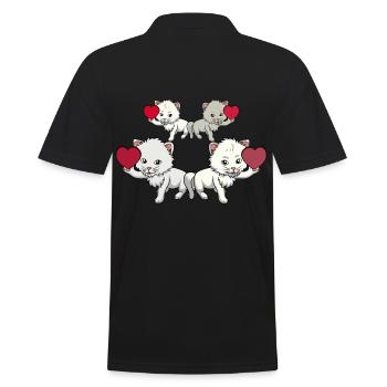 Chats Salutations d’anniversaire Félicitations Chats Miaou - Polo Homme - noir - Dos - Kai (181cm)