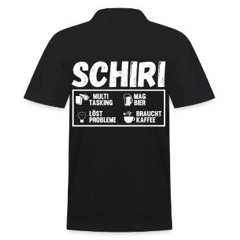 Schiri Unparteiischer Bier Kaffee Fußball Schiedsr - Männer Poloshirt - Schwarz - Hinten - Kai (181cm)