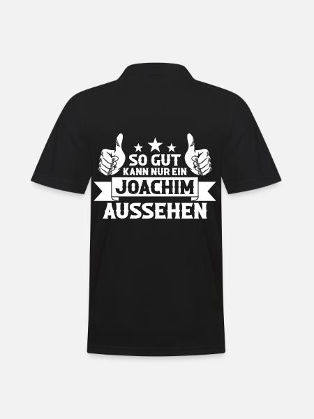 Joachim - Männer Poloshirt - Schwarz
