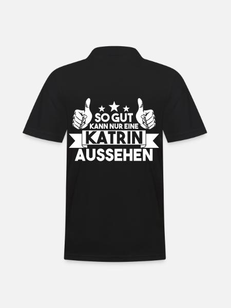 Katrin - Männer Poloshirt - Schwarz