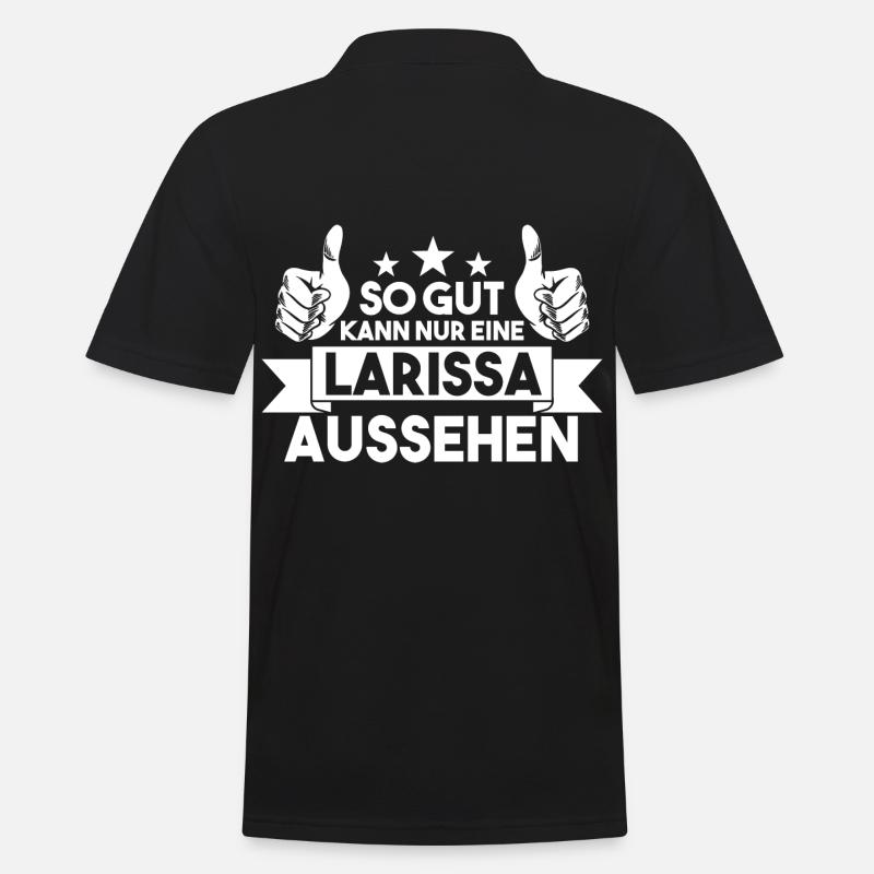 Larissa - Männer Poloshirt - Schwarz