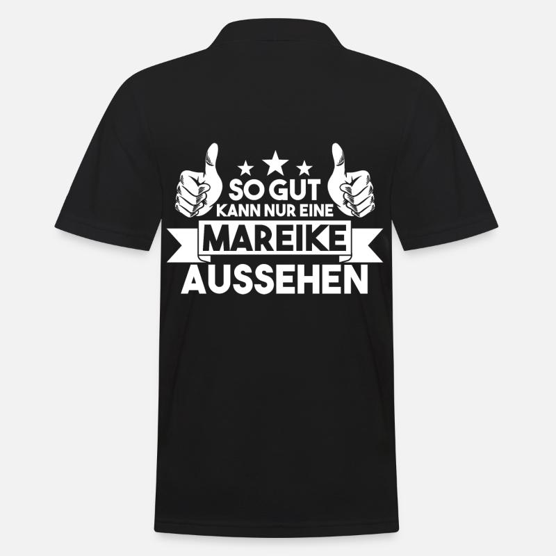 Mareike - Männer Poloshirt - Schwarz