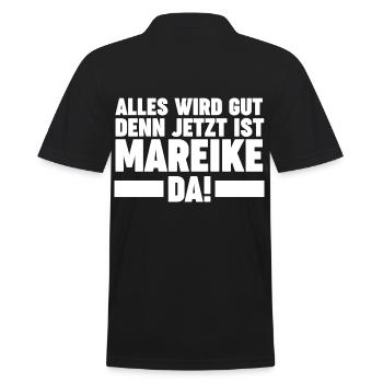 Mareike - Männer Poloshirt - Schwarz - Hinten - Kai (181cm)