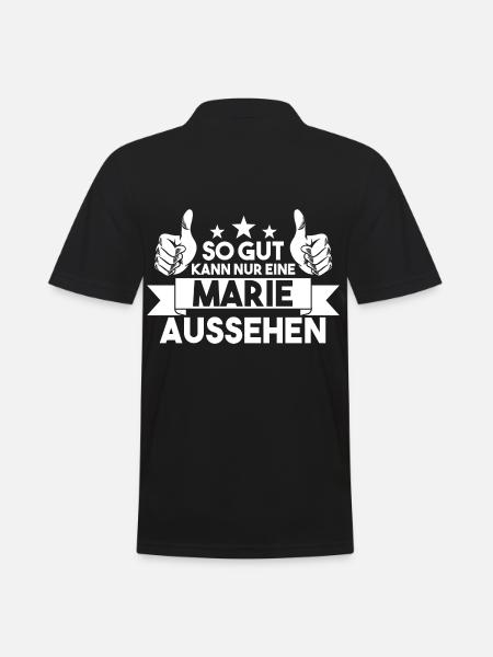 Marie - Männer Poloshirt - Schwarz