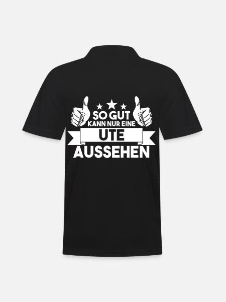 Ute - Männer Poloshirt - Schwarz