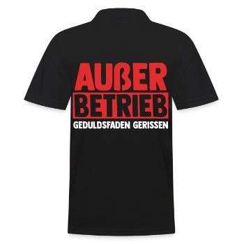 Ausser Betrieb Geduldsfaden gerissen - Männer Poloshirt - Schwarz - Hinten - Kai (181cm)