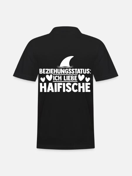 Fische Haifisch - Männer Poloshirt - Schwarz