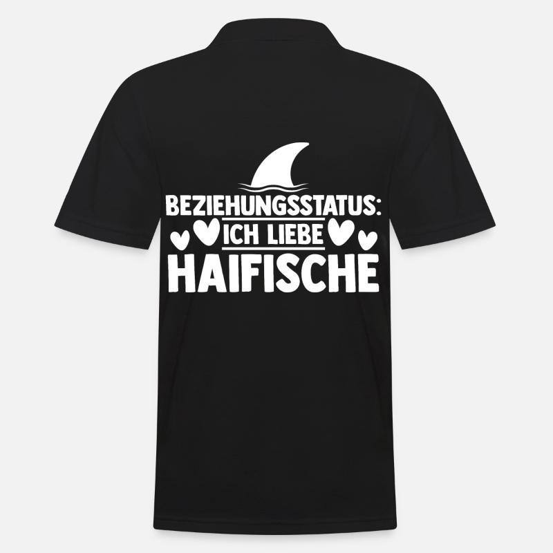 Fische Haifisch - Männer Poloshirt - Schwarz
