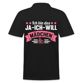 Braut Junggesellenabschied Junggesellinnenabschied - Männer Poloshirt - Schwarz - Hinten - Kai (181cm)