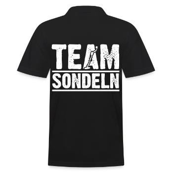 Sondler Sondeln Sondel Sondengänger - Männer Poloshirt - Schwarz - Hinten - Kai (181cm)
