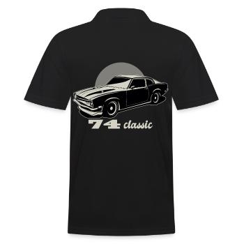 74 classic muscle car voiture - Polo Homme - noir - Dos - Kai (181cm)