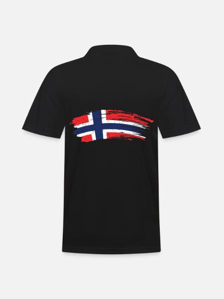 Norwegen - Männer Poloshirt - Schwarz