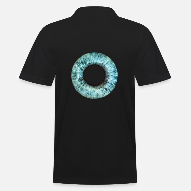 Blue Iris - Männer Poloshirt - Schwarz