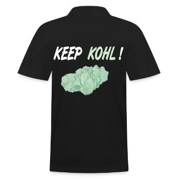 Keep Kohl, Spruch Garten Gärtner Landwirt Vegan - Männer Poloshirt - Schwarz - Hinten - Kai (181cm)