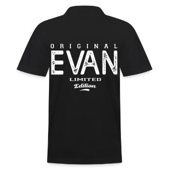 evan Tshirt personifiziert vorname Evan Geschenk Evan - Männer Poloshirt - Schwarz - Hinten - Kai (181cm)