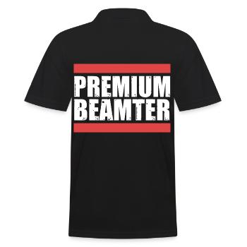 Verbeamtung Beamter Beamten - Männer Poloshirt - Schwarz - Hinten - Kai (181cm)