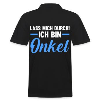 Patenonkel Pate Onkel - Männer Poloshirt - Schwarz - Hinten - Kai (181cm)